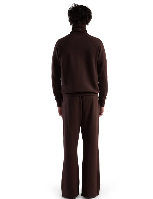 Sale LES TIEN Heavyweight Bell Bottom Washed Brown Fig