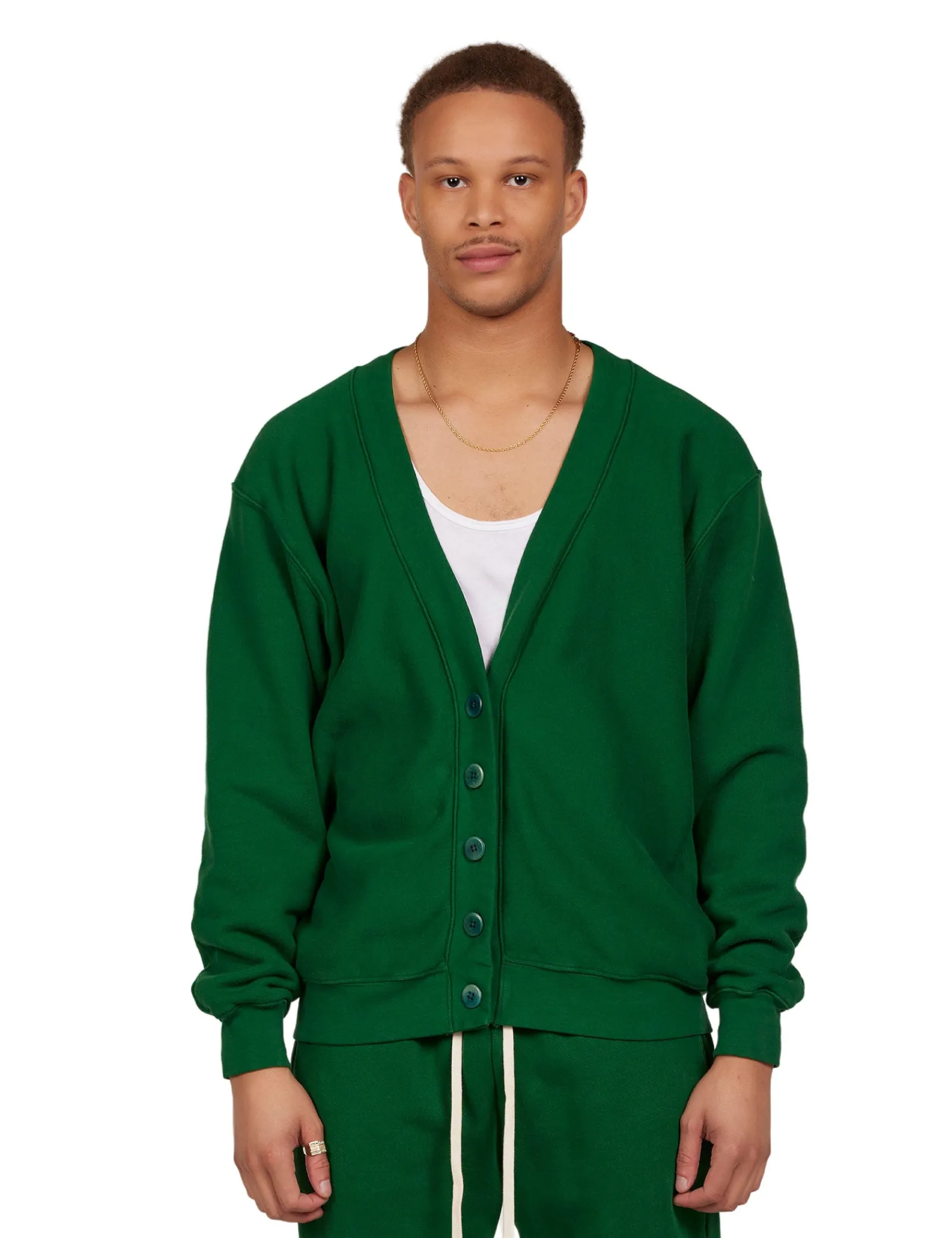 heavyweight_cardigan_0-2.webp Best LES TIEN Heavyweight Cardigan Washed Verde