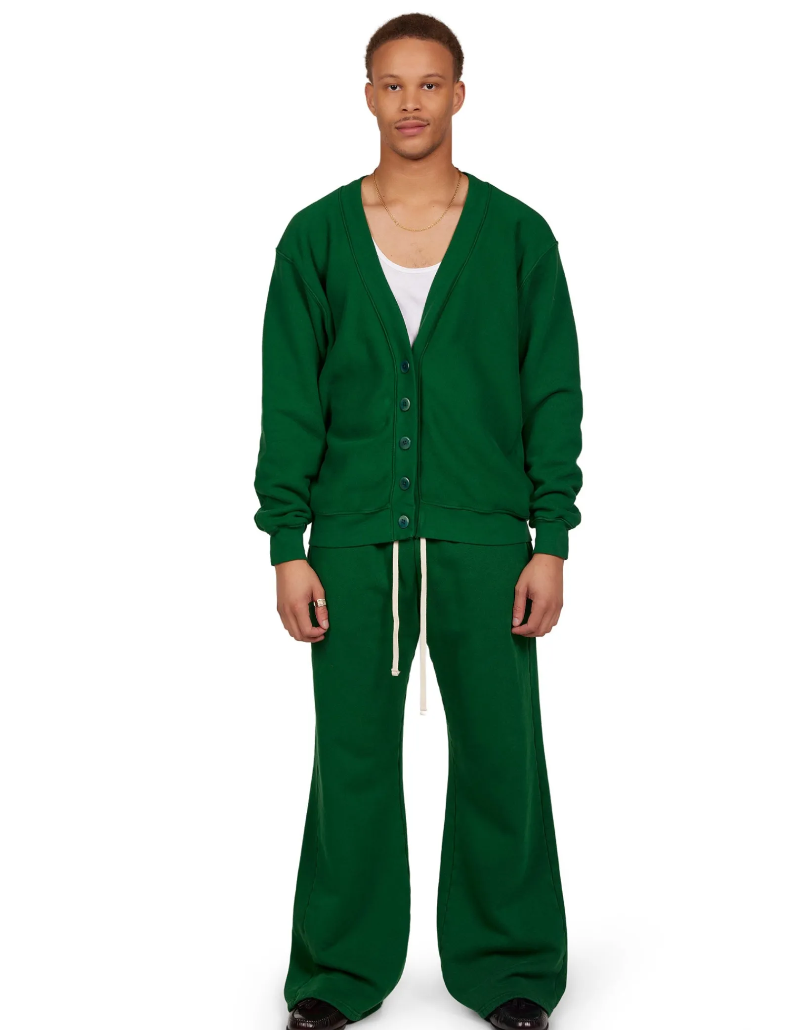 heavyweight_cardigan_2-2.webp Best LES TIEN Heavyweight Cardigan Washed Verde