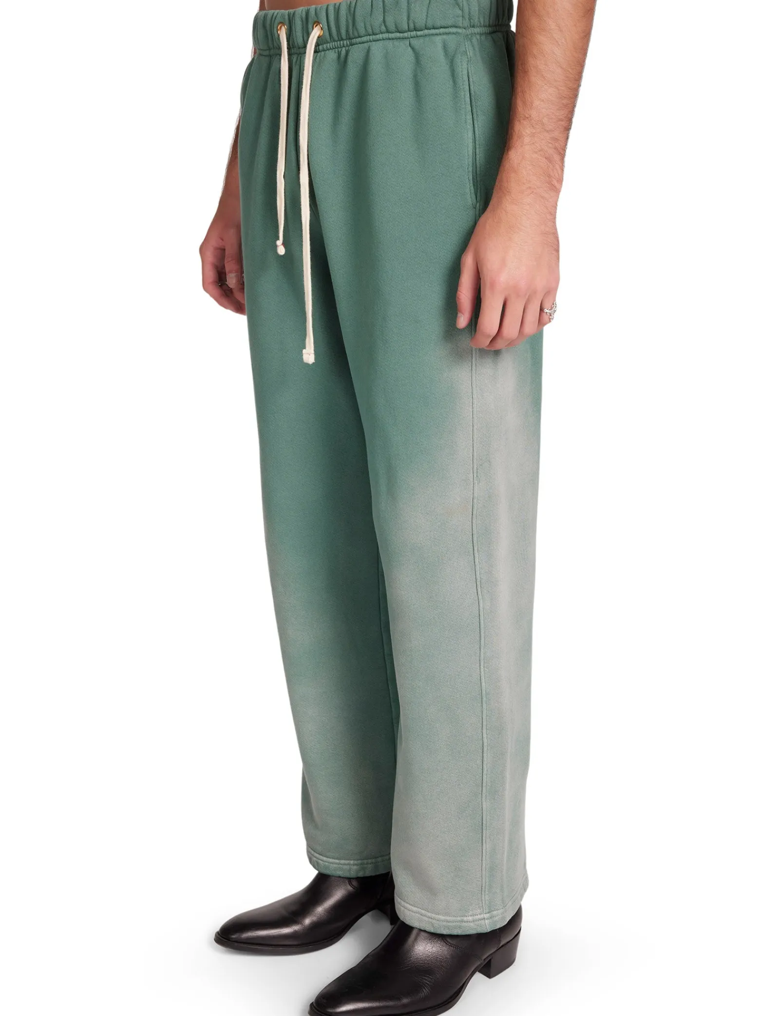 heavyweight_classic_pant_1-5.webp Sale LES TIEN Heavyweight Classic Pant Sunfaded Dark Moss