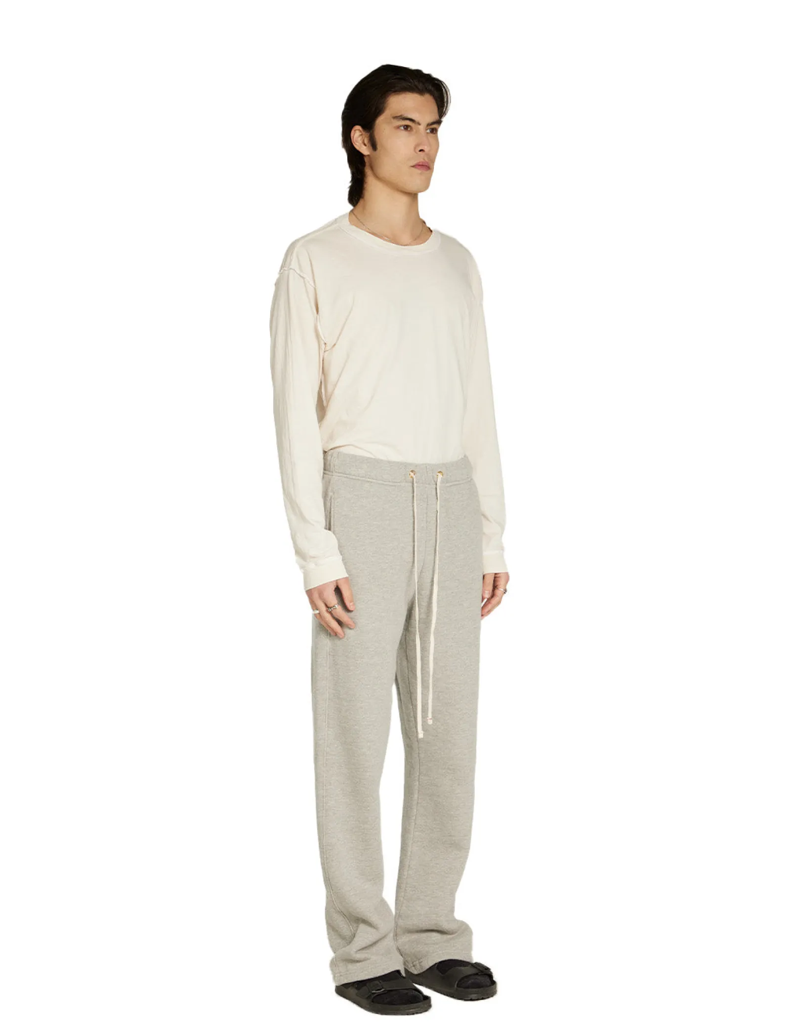 heavyweight_classic_pant_3-4.webp Clearance LES TIEN Heavyweight Classic Pant Heather Grey