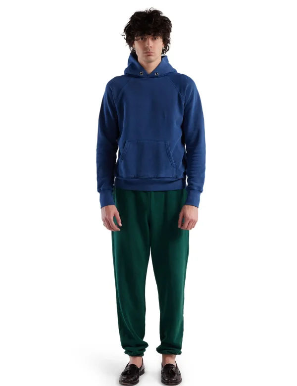 Clearance LES TIEN Heavyweight Classic Raglan Hoodie Washed Blue 42
