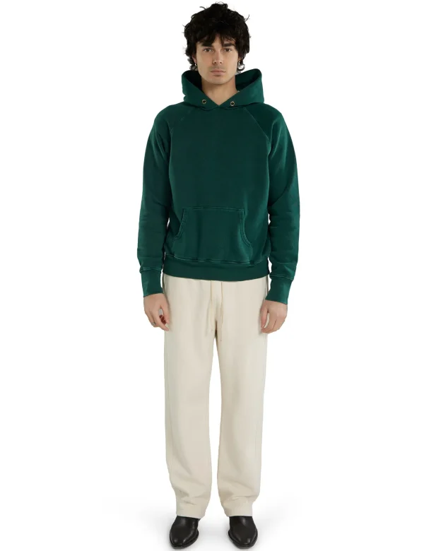 Hot LES TIEN Heavyweight Classic Raglan Hoodie Washed Emerald