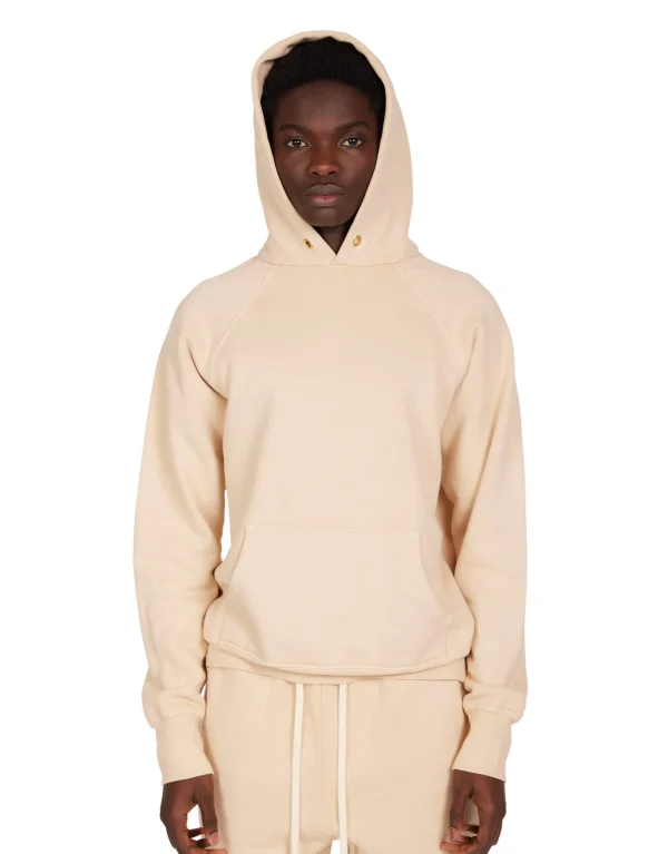 Outlet LES TIEN Heavyweight Classic Raglan Hoodie Cream