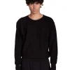 Outlet LES TIEN Heavyweight Crew Jet Black