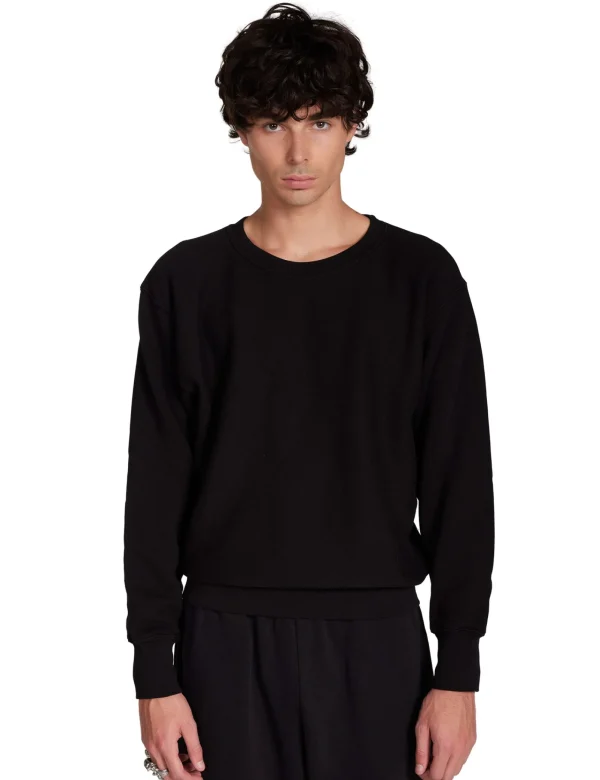 Outlet LES TIEN Heavyweight Crew Jet Black