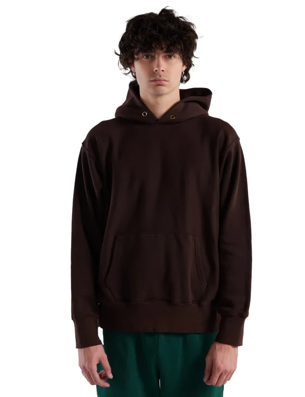 New LES TIEN Heavyweight Hoodie Washed Brown Fig