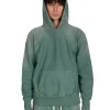 Online LES TIEN Heavyweight Hoodie Sunfaded Dark Moss