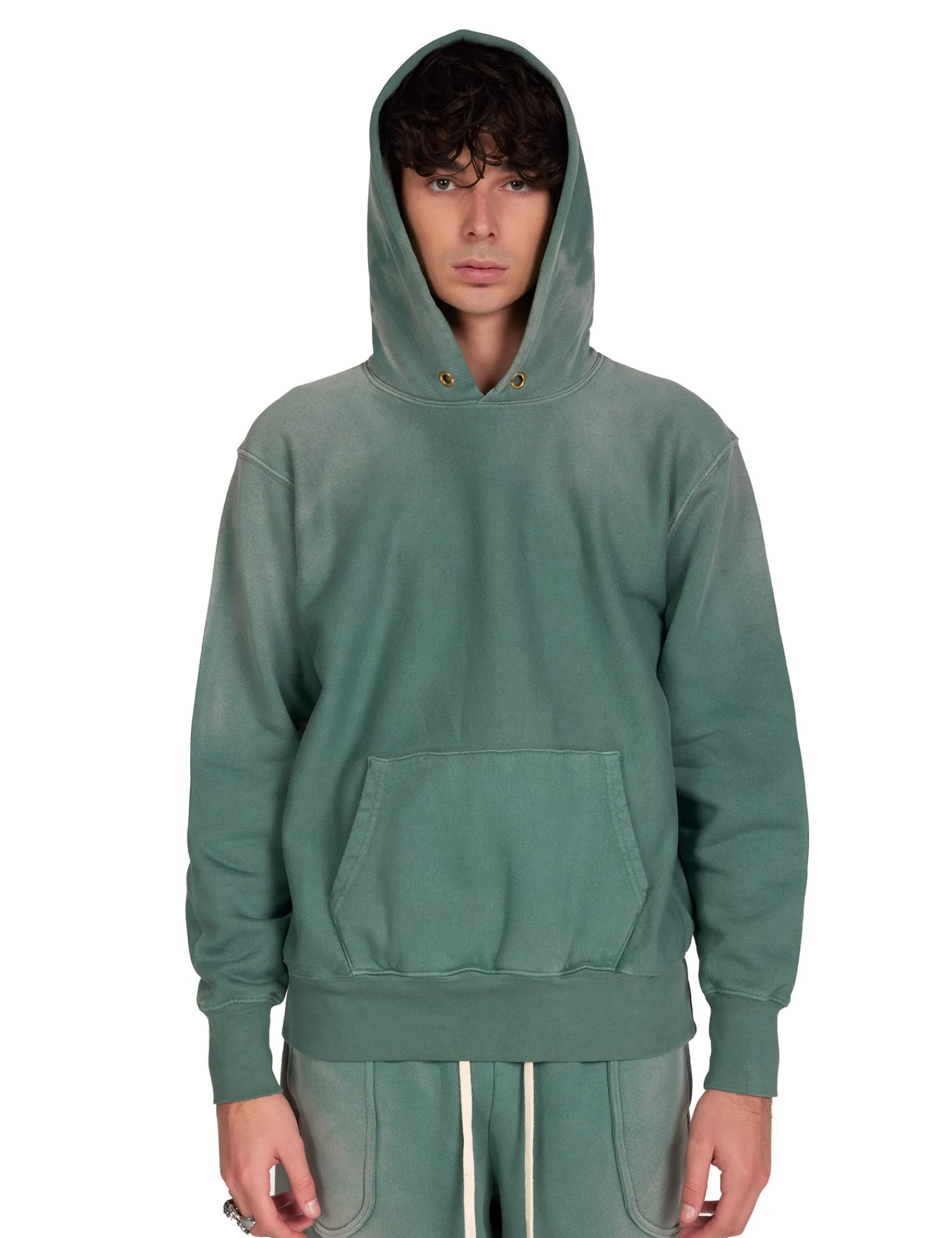 heavyweight_hoodie_0-9.webp Online LES TIEN Heavyweight Hoodie Sunfaded Dark Moss