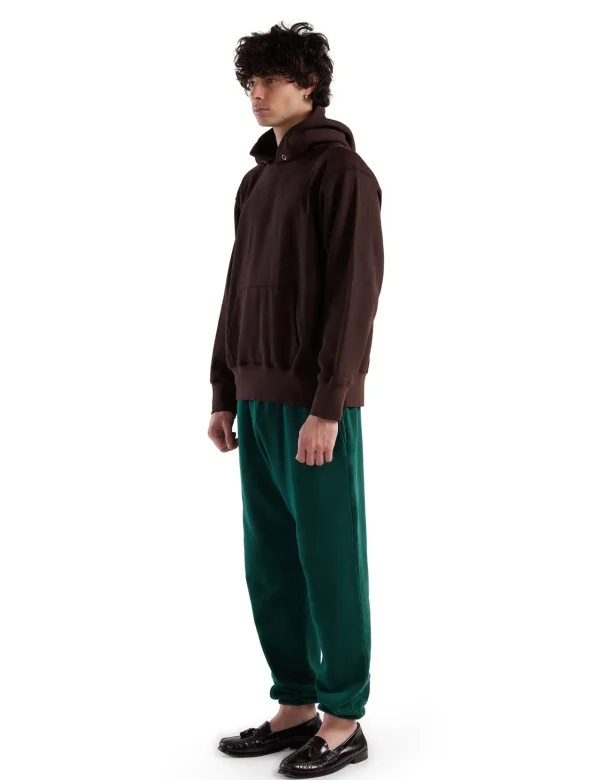 New LES TIEN Heavyweight Hoodie Washed Brown Fig