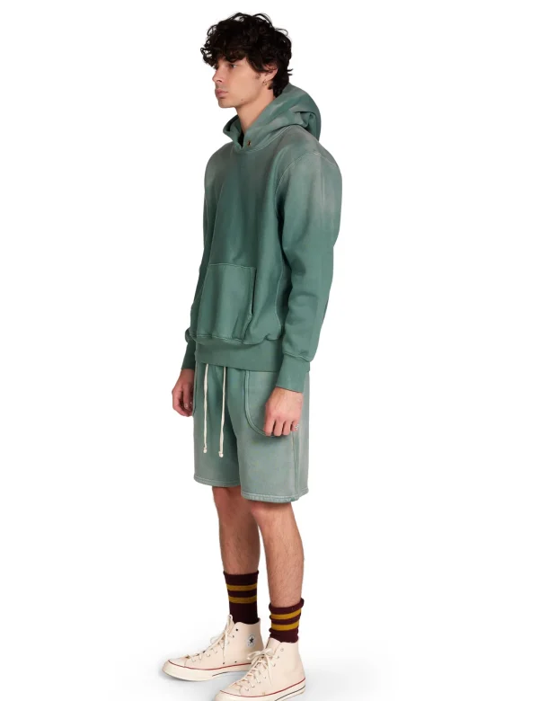 Online LES TIEN Heavyweight Hoodie Sunfaded Dark Moss