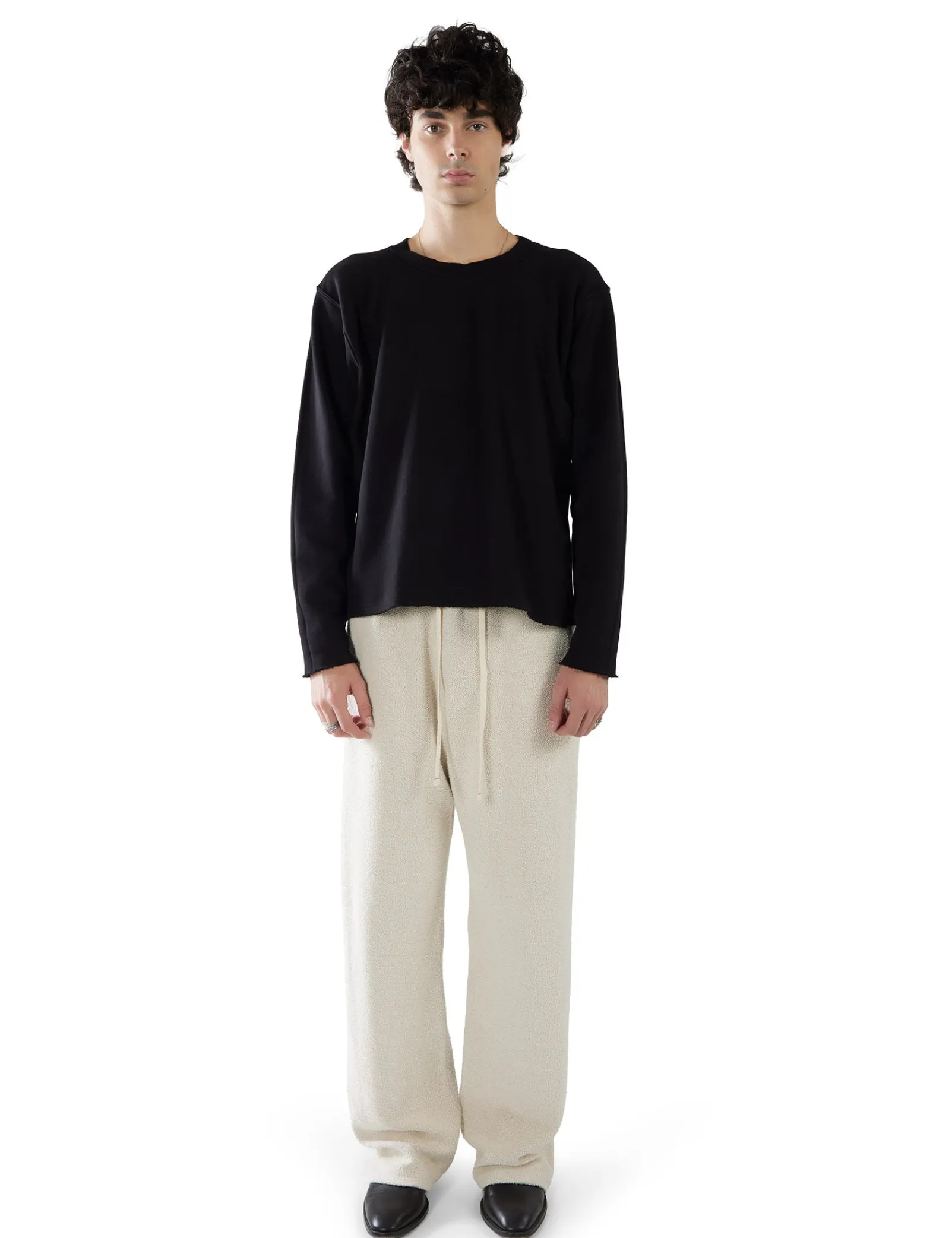 heavyweight_inside_out_pu_1.webp Clearance LES TIEN Heavyweight Inside Out Puddle Pant Heather Grey