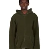 Online LES TIEN Heavyweight Inside Out Raw Zip Hoodie Forest