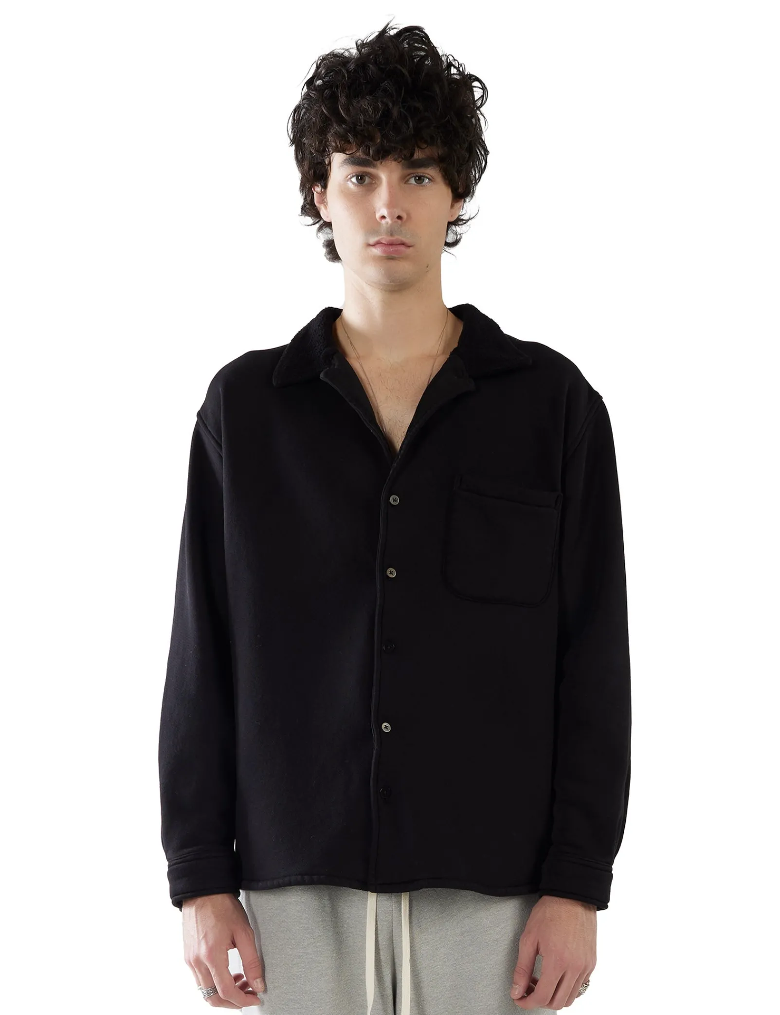 heavyweight_ls_cuban_shir_0.webp Discount LES TIEN Heavyweight L/S Cuban Shirt Jet Black