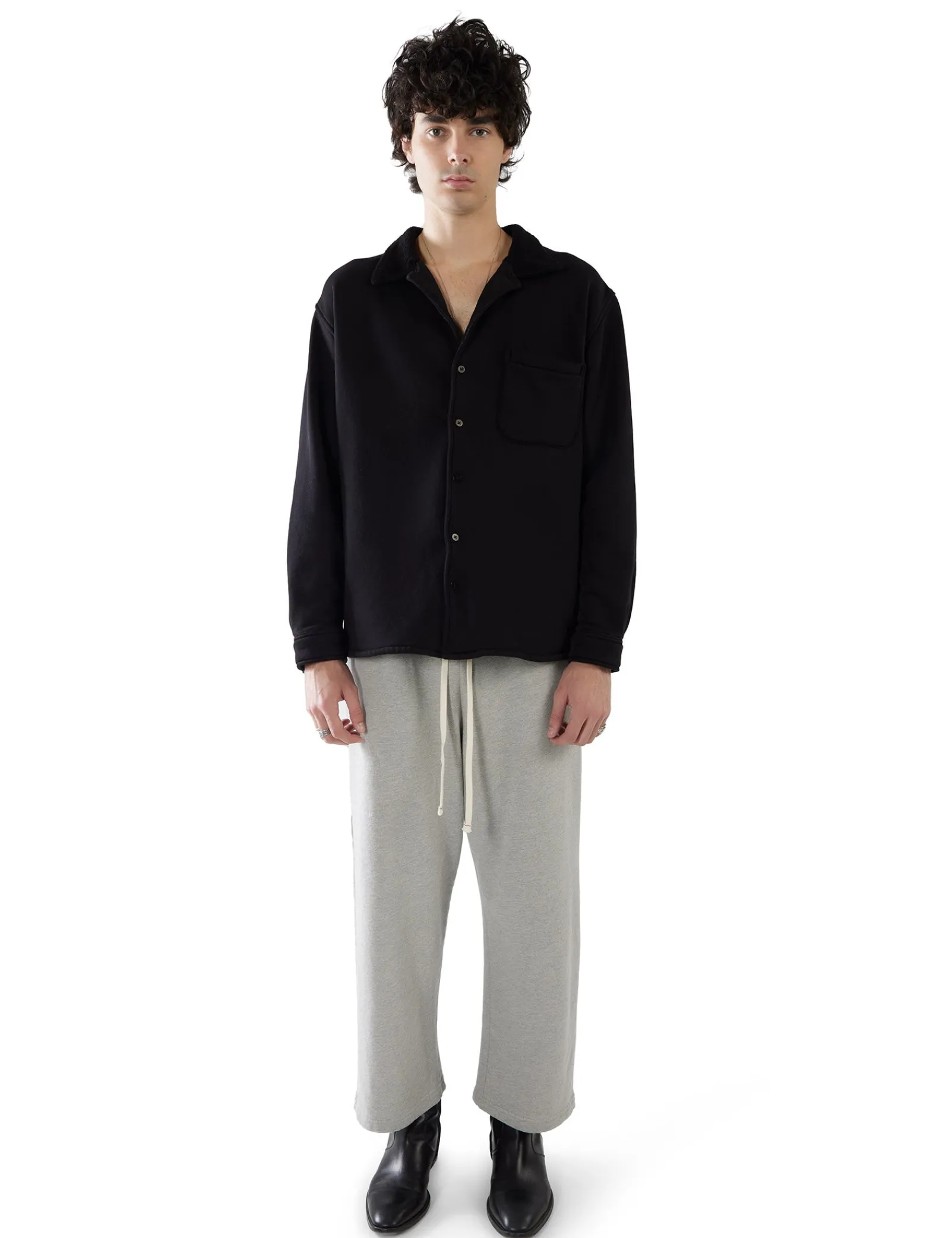 heavyweight_ls_cuban_shir_1.webp Discount LES TIEN Heavyweight L/S Cuban Shirt Jet Black