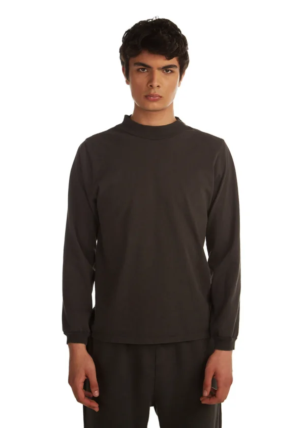 Online LES TIEN Heavyweight Mock Neck Long Sleeve Vintage Black