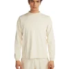 Fashion LES TIEN Heavyweight Mock Neck Long Sleeve Ivory
