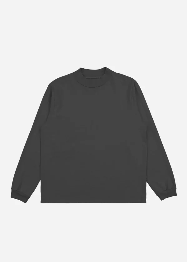 Online LES TIEN Heavyweight Mock Neck Long Sleeve Vintage Black