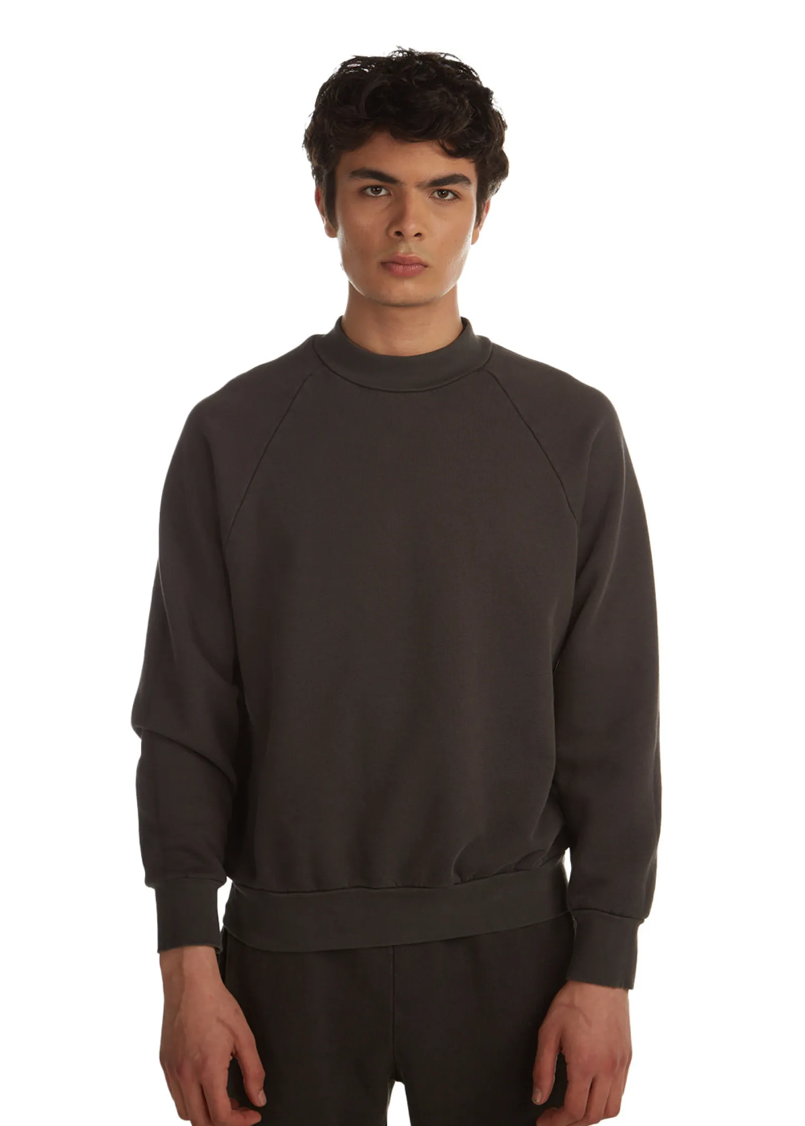 heavyweight_mock_neck_rag_0-2.webp Sale LES TIEN Heavyweight Mock Neck Raglan Vintage Black