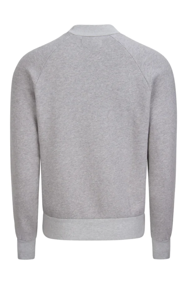 Online LES TIEN Heavyweight Mock Neck Raglan Heather Grey