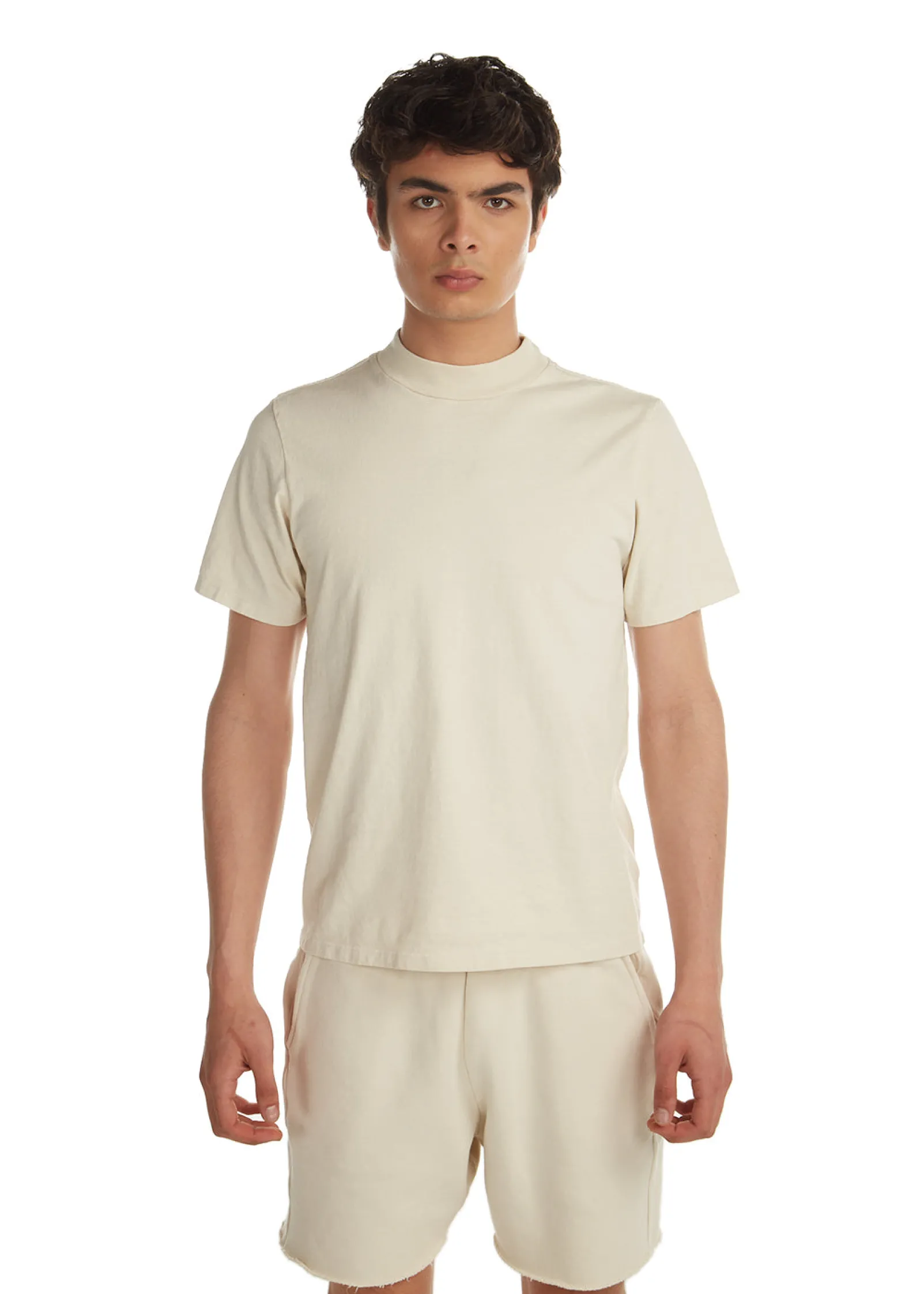 heavyweight_mock_neck_tee_0-2.webp Clearance LES TIEN Heavyweight Mock Neck Tee Ivory