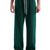Hot LES TIEN Heavyweight Puddle Pant Washed Emerald