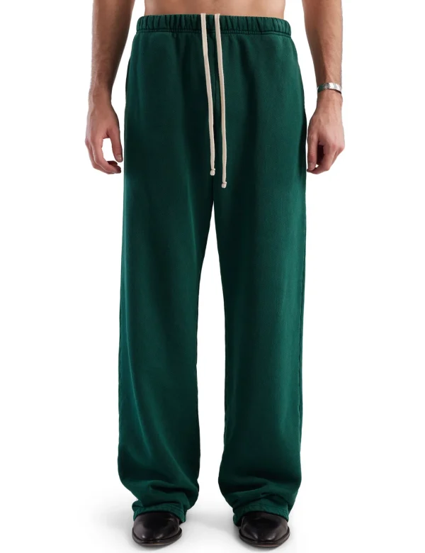 Hot LES TIEN Heavyweight Puddle Pant Washed Emerald