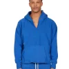 Clearance LES TIEN Heavyweight Raw Cropped Hoodie Washed Capri