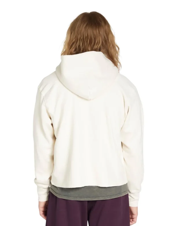 New LES TIEN Heavyweight Raw Cropped Hoodie Ivory