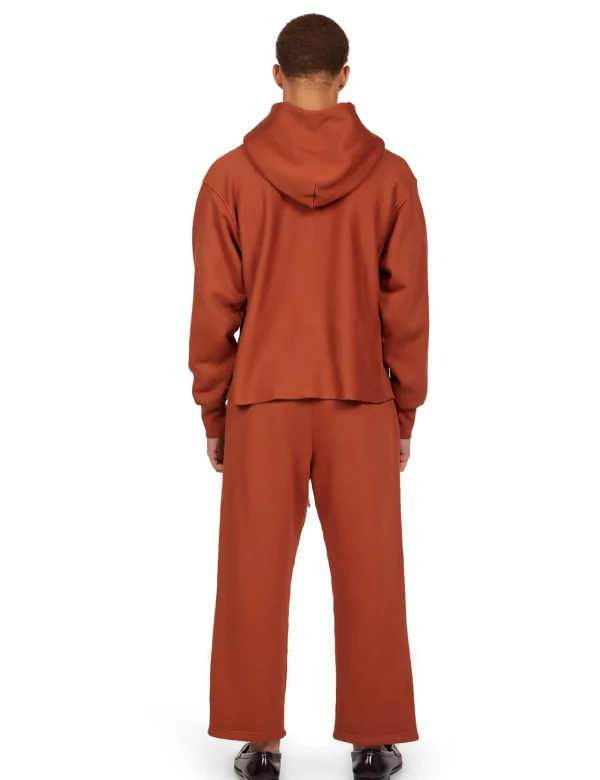 New LES TIEN Heavyweight Raw Cropped Hoodie Cedar