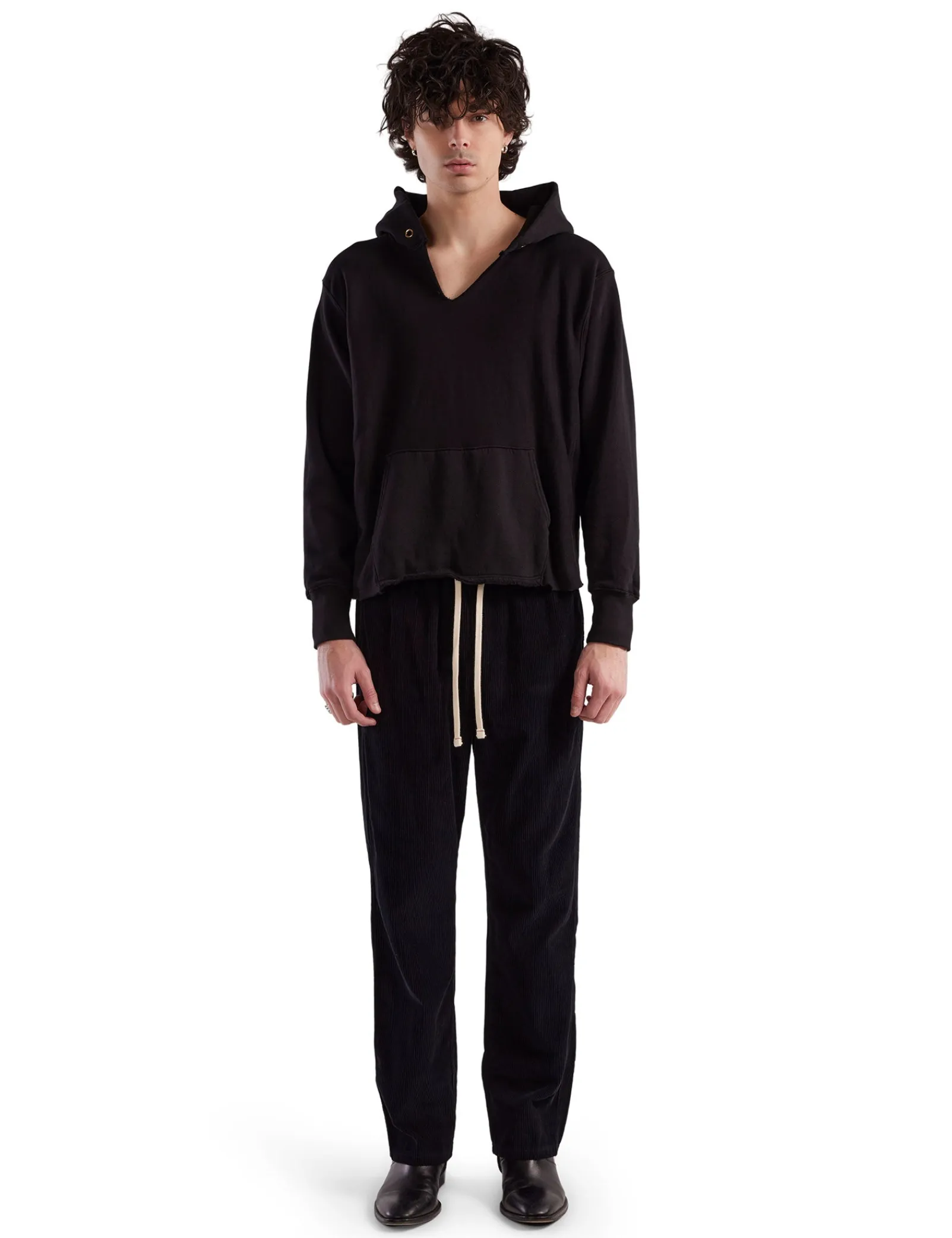 heavyweight_raw_cropped_h_5.webp Hot LES TIEN Heavyweight Raw Cropped Hoodie Jet Black