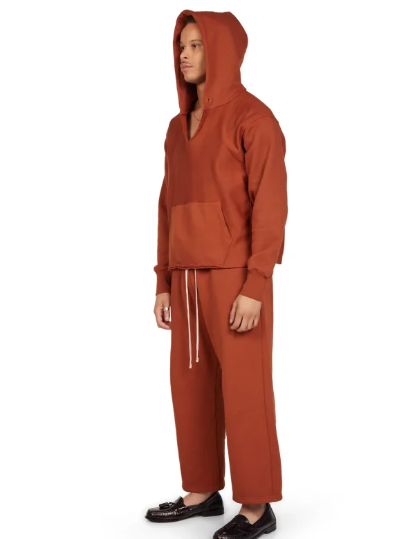New LES TIEN Heavyweight Raw Cropped Hoodie Cedar