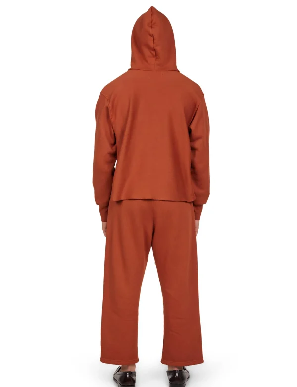 New LES TIEN Heavyweight Raw Cropped Hoodie Cedar