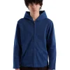 Fashion LES TIEN Heavyweight Raw Zip Hoodie Washed Blue 42