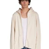 New LES TIEN Heavyweight Raw Zip Hoodie Ivory