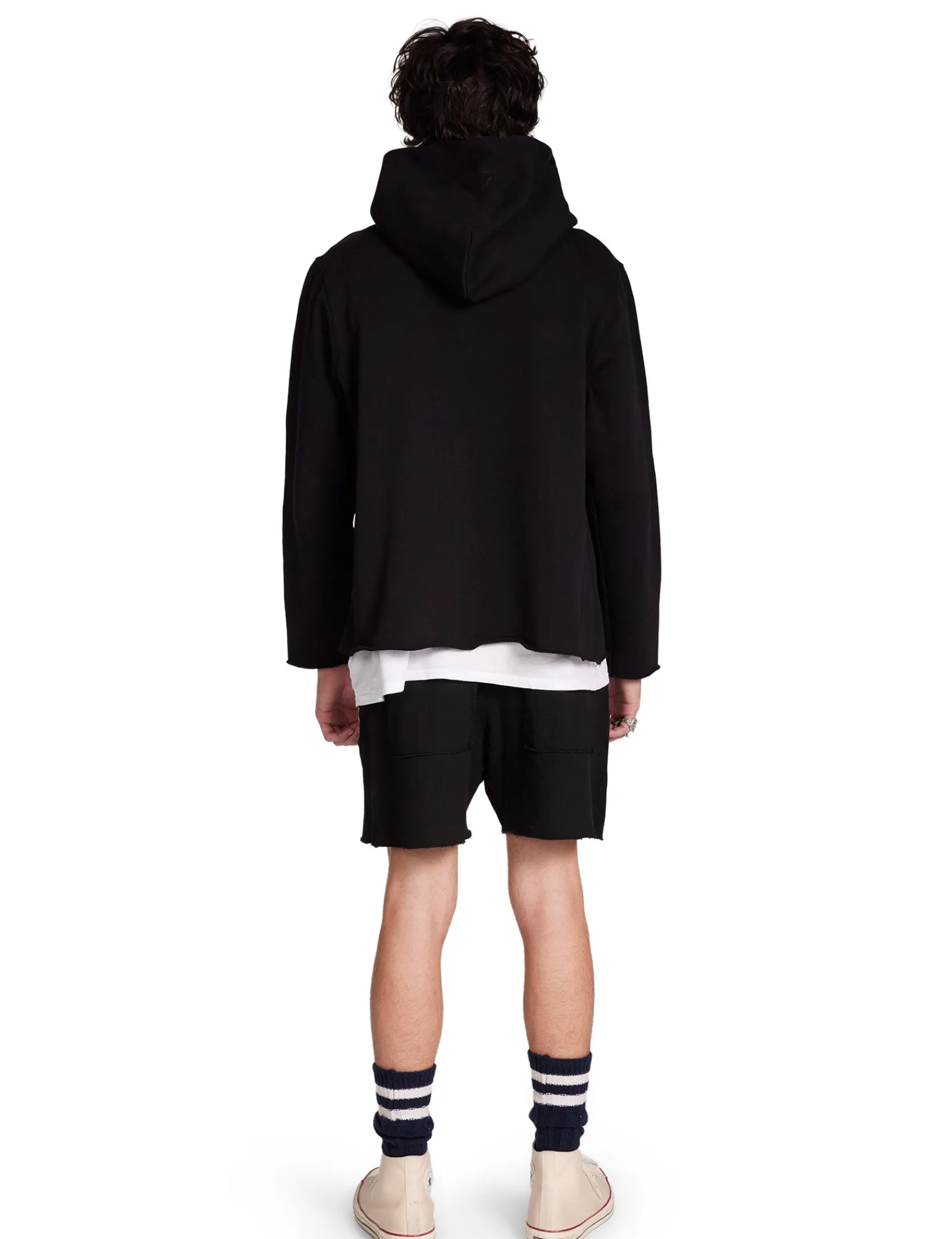 heavyweight_raw_zip_hoodi_3-3.webp Online LES TIEN Heavyweight Raw Zip Hoodie Jet Black