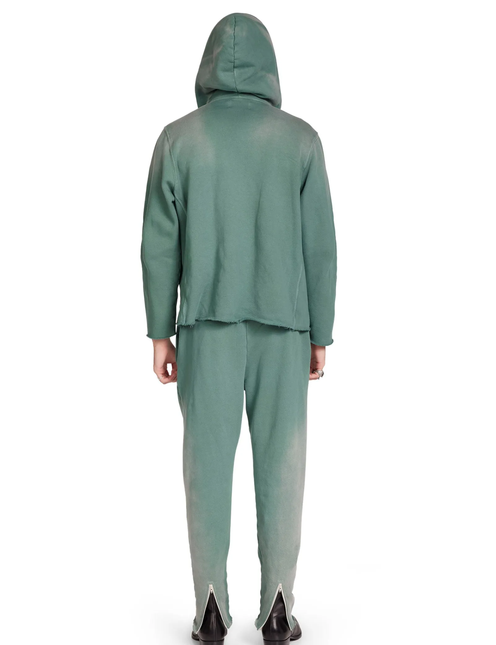 heavyweight_raw_zip_hoodi_3-7.webp Fashion LES TIEN Heavyweight Raw Zip Hoodie Sunfaded Dark Moss