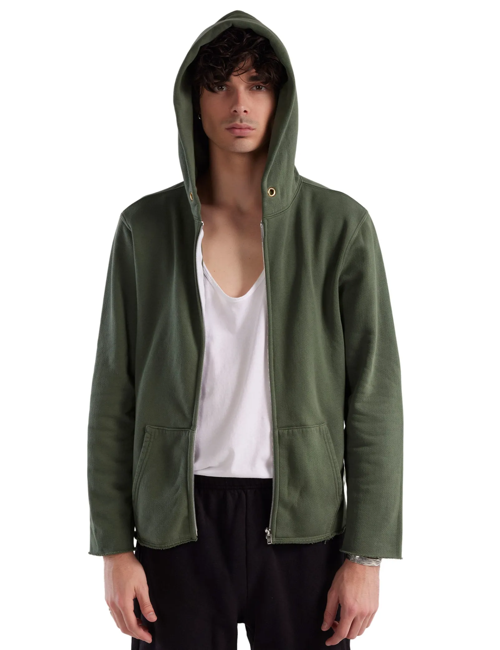 heavyweight_raw_zip_hoodi_4-7.webp Best LES TIEN Heavyweight Raw Zip Hoodie Dark Moss