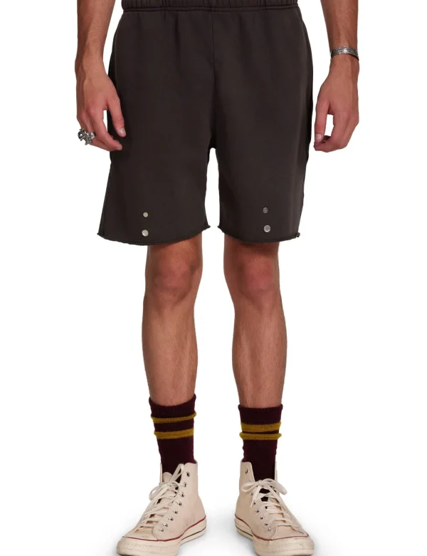 Clearance LES TIEN Heavyweight Snap Front Short Vintage Black