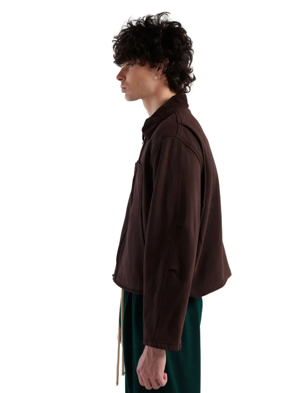 Hot LES TIEN Heavyweight Utility Jacket Washed Brown Fig