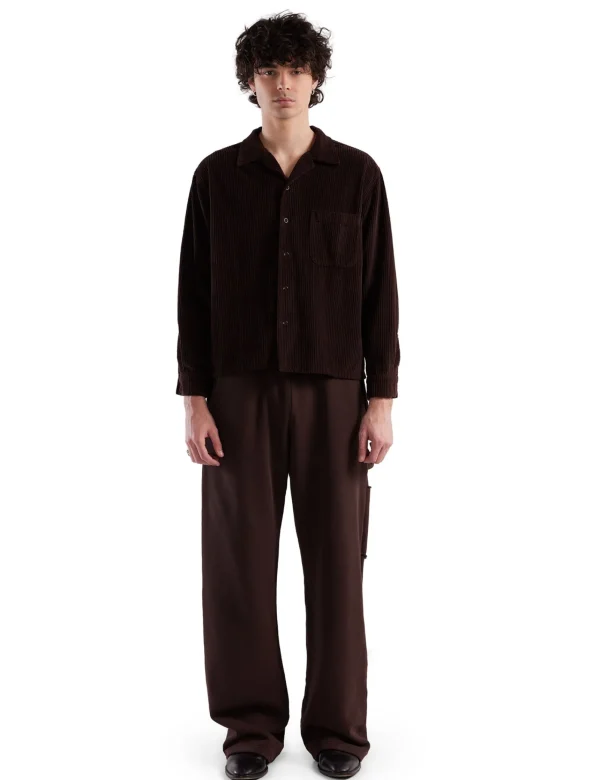 Hot LES TIEN Heavyweight Utility Puddle Pant Washed Brown Fig
