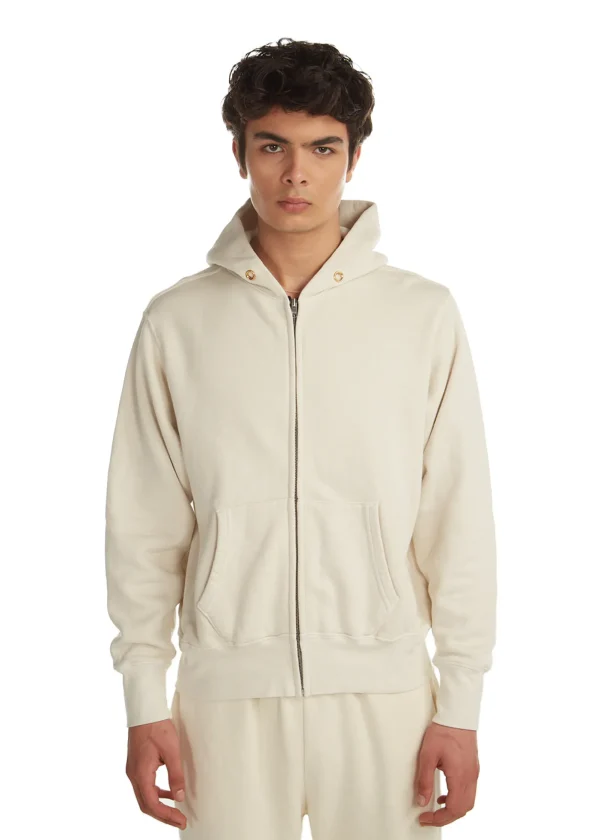 Online LES TIEN Heavyweight Zip Hoodie Ivory