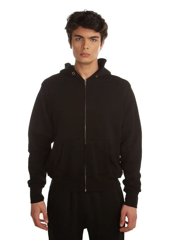 Online LES TIEN Heavyweight Zip Hoodie Jet Black