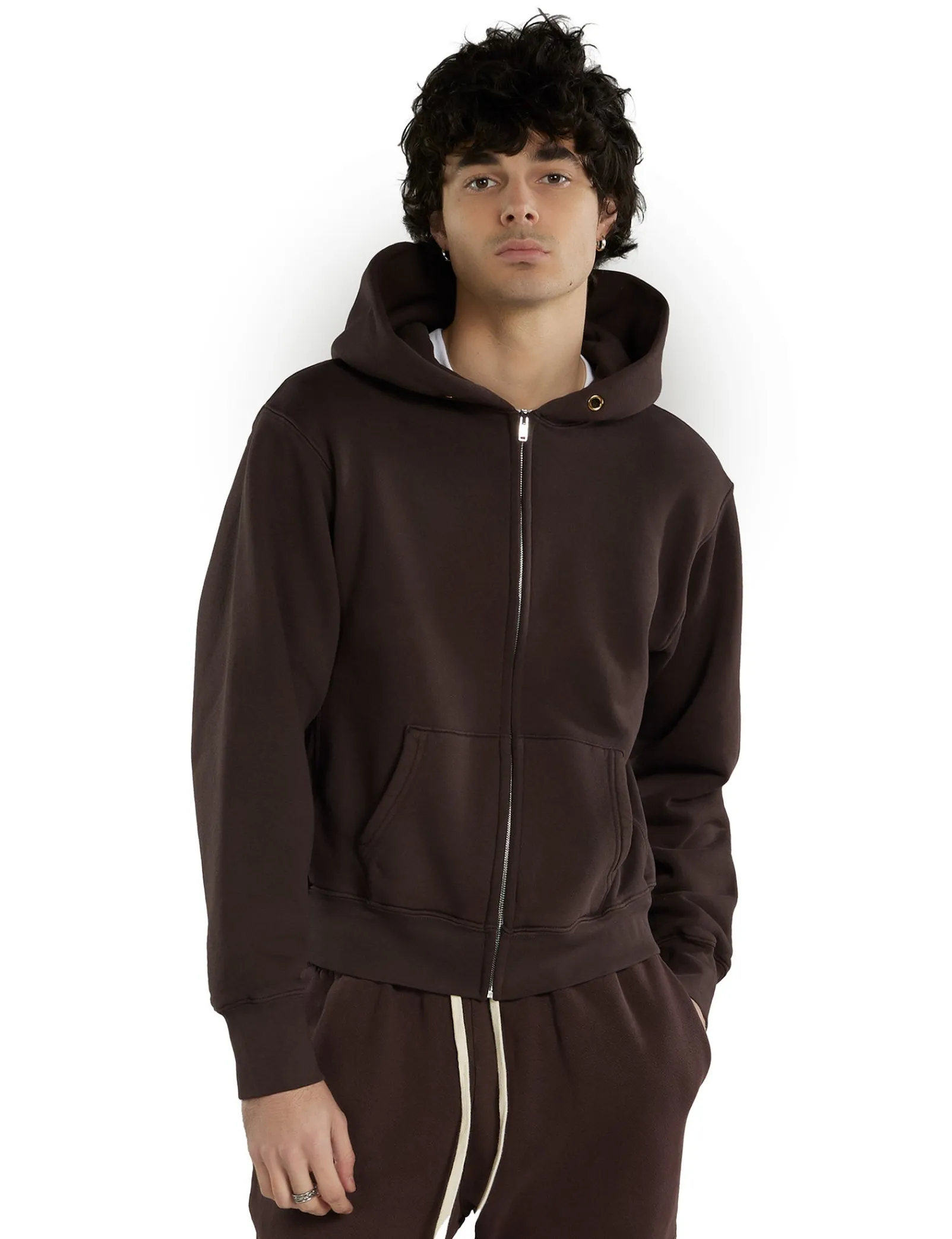 heavyweight_zip_hoodie_0.webp New LES TIEN Heavyweight Zip Hoodie Washed Brown Fig