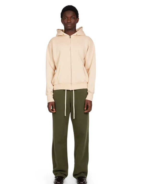 Best LES TIEN Heavyweight Zip Hoodie Cream