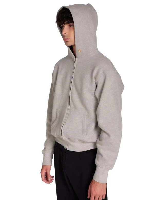 New LES TIEN Heavyweight Zip Hoodie Heather Grey