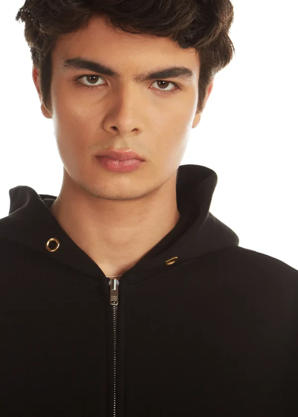 Online LES TIEN Heavyweight Zip Hoodie Jet Black