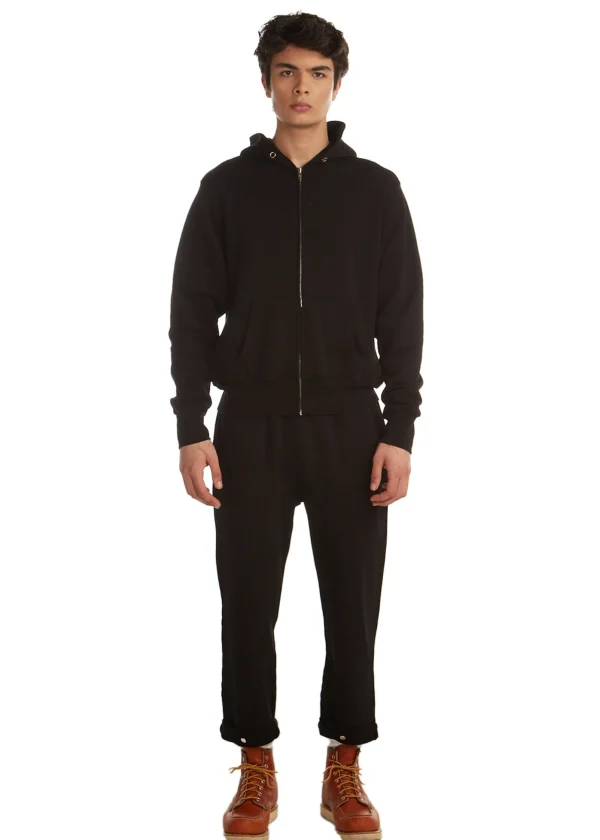 Online LES TIEN Heavyweight Zip Hoodie Jet Black