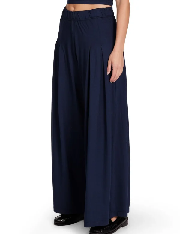 Hot LES TIEN Julia Pleated Palazzo Pant Navy