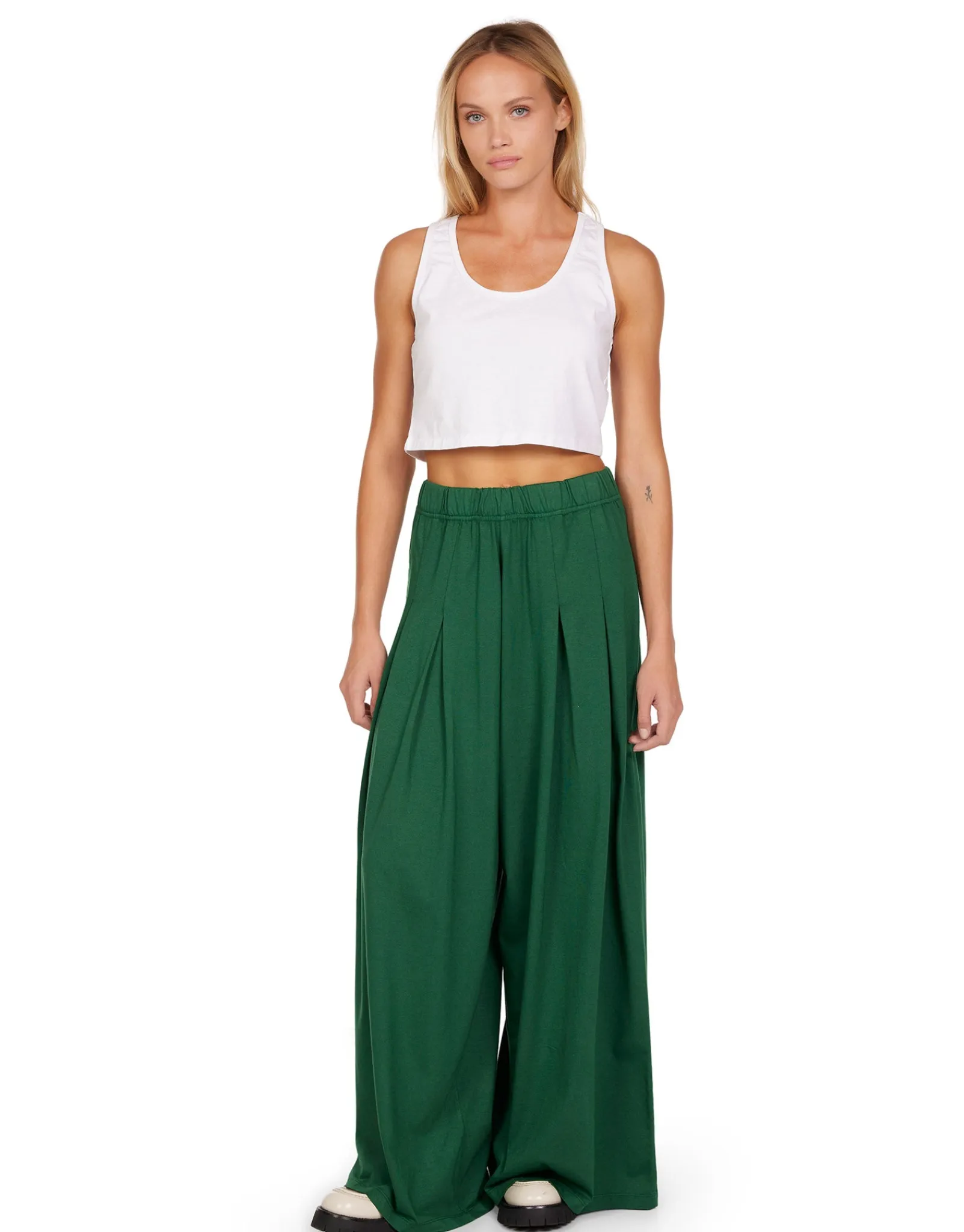 julia_pleated_palazzo_pan_3-3.webp Clearance LES TIEN Julia Pleated Palazzo Pant Verde